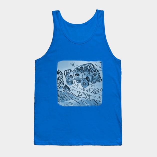 rally car flying high blue tint Tank Top by anticute